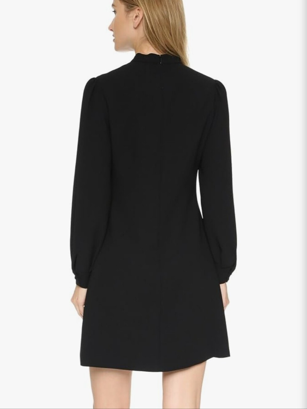 NWT Jill Jill Stuart Black Keyhole Cutout Tie Neck Mini Cocktail Dress Size 4 - Picture 3 of 10